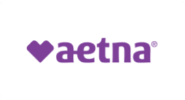 Purple heart logo for Aetna insurance.