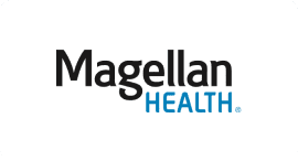 Magellan Health logo on a green background.