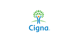 Cigna logo with a tree and person.